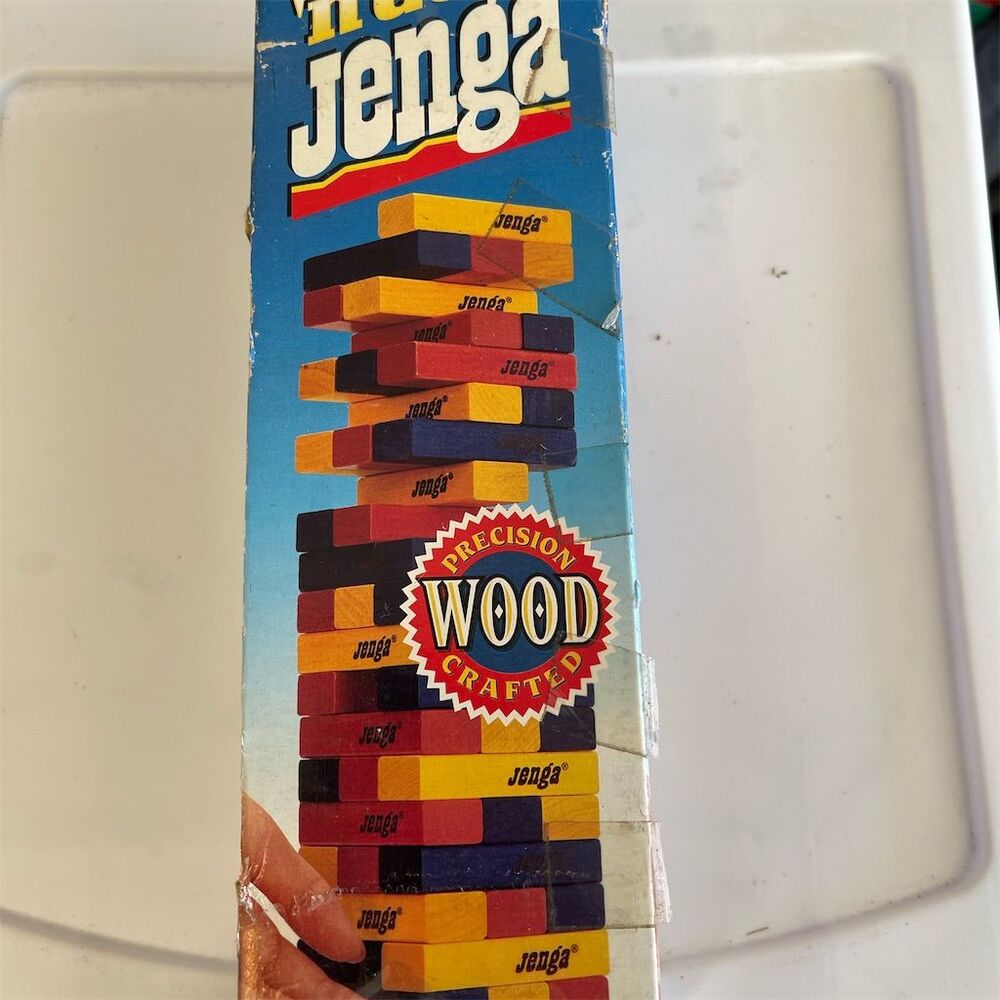 Vintage 1995 Throw 'N Go Jenga Game by Milton Bradley: Board Games